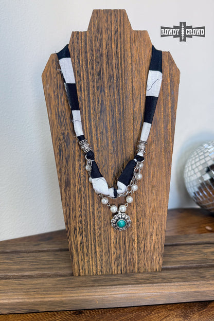 Checker Concho Necklace