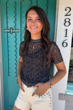 Lariat Mesh Top